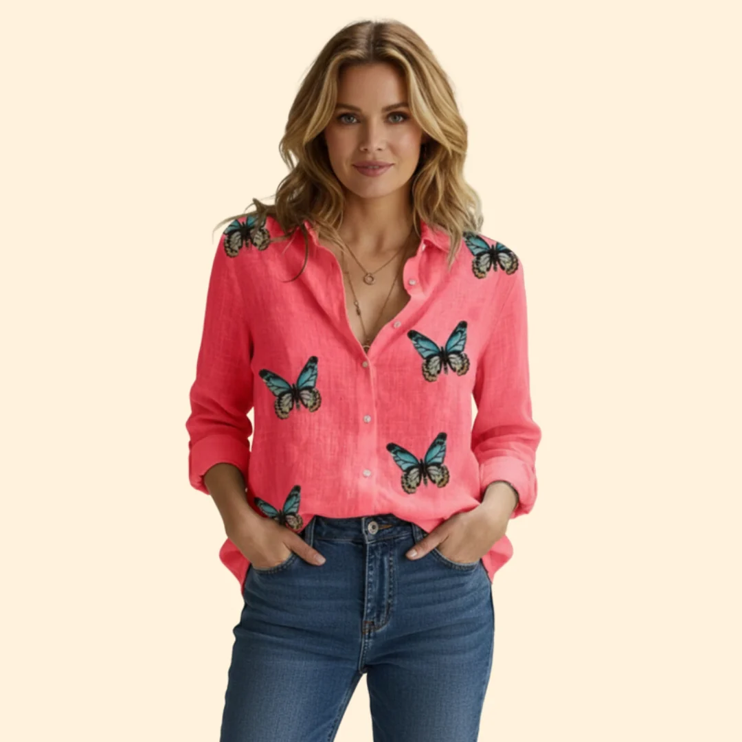 Women’s Casual Blouse with Long Sleeves - Image 8