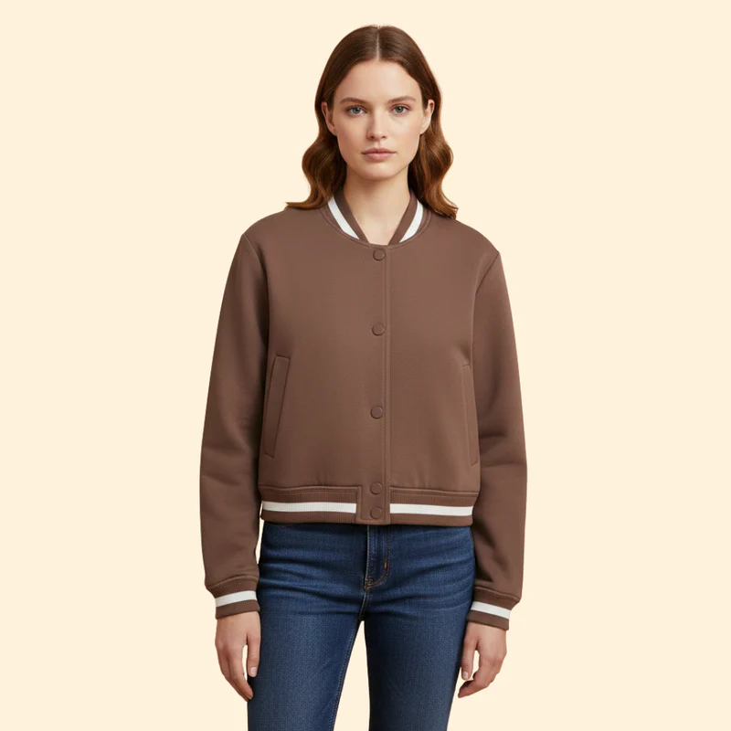 Women’s Casual Bomber Jacket - Image 2