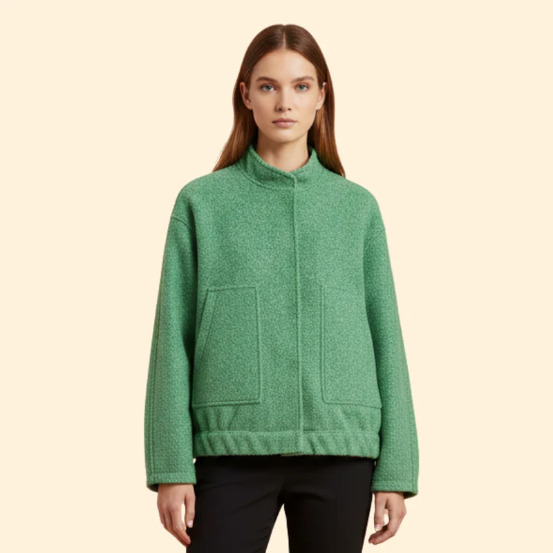 Women’s Casual Bomber Jacket with Front Pockets - Image 12