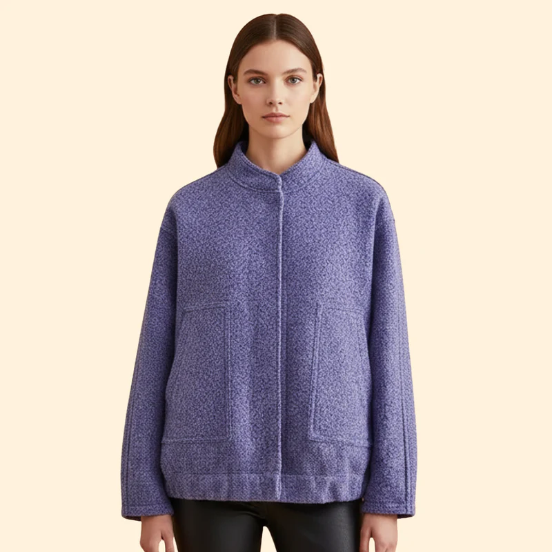 Women’s Casual Bomber Jacket with Front Pockets - Image 13
