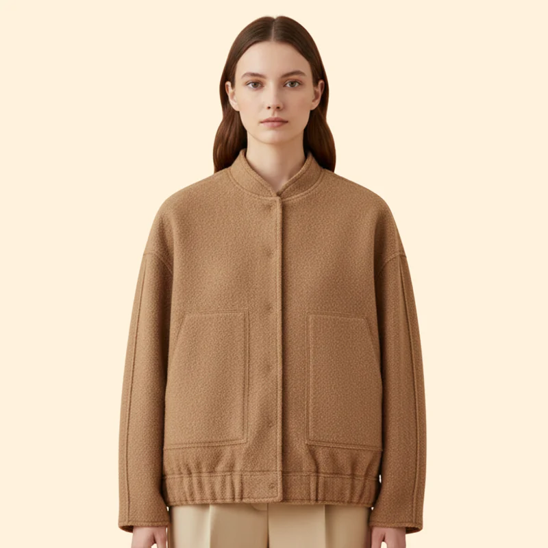 Women’s Casual Bomber Jacket with Front Pockets - Image 16