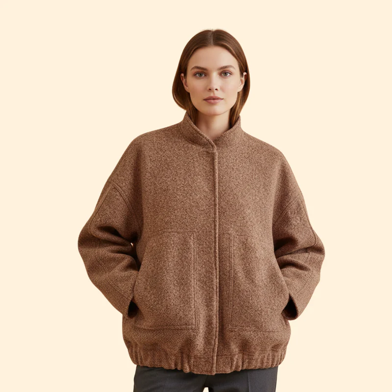 Women’s Casual Bomber Jacket with Front Pockets - Image 17