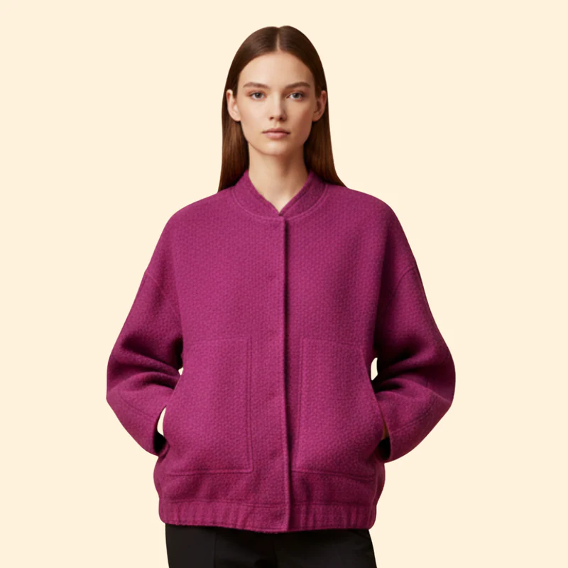 Women’s Casual Bomber Jacket with Front Pockets - Image 18