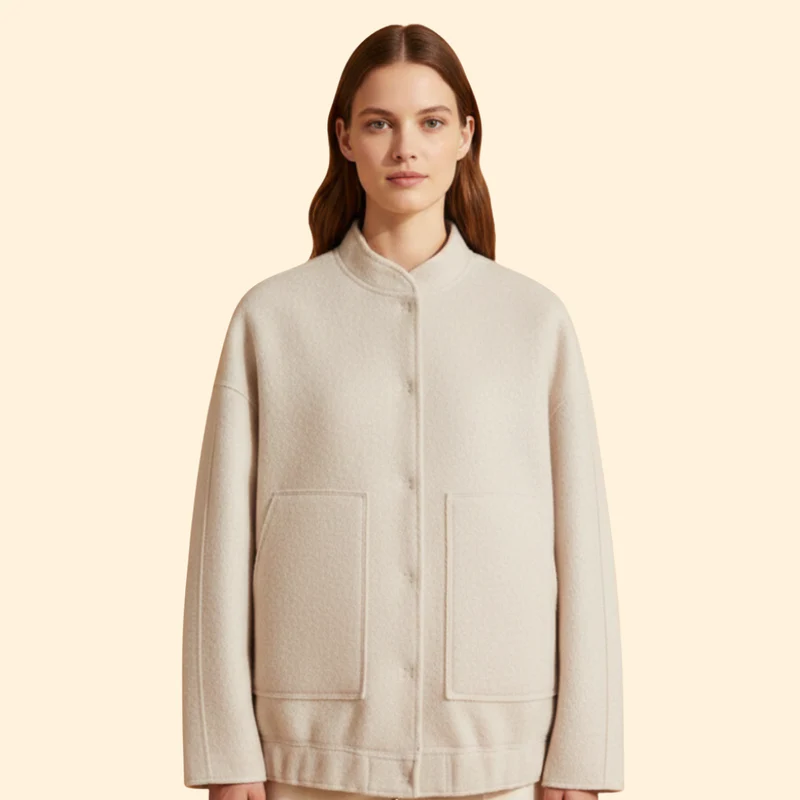 Women’s Casual Bomber Jacket with Front Pockets - Image 8