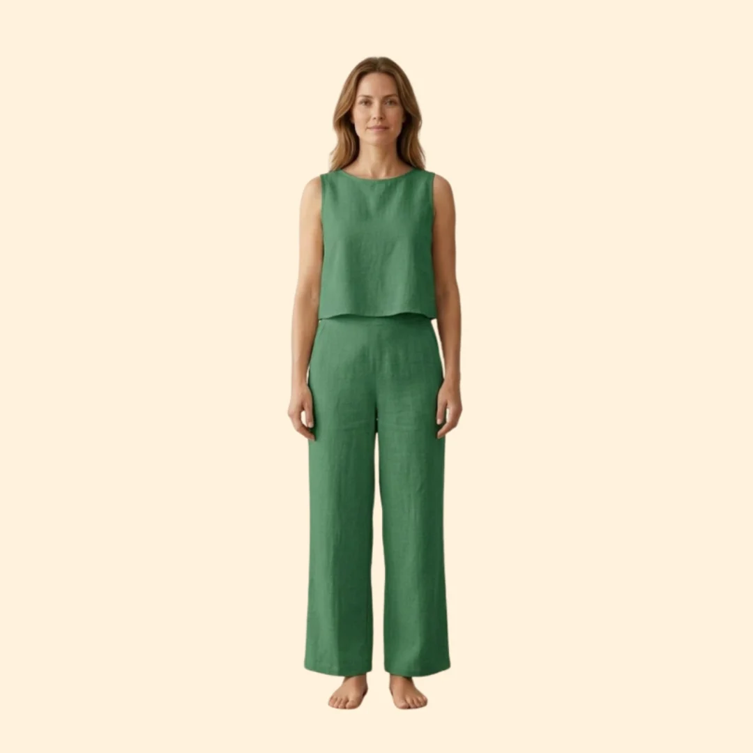 Women’s Casual Crop Top and Pants Set - Image 8