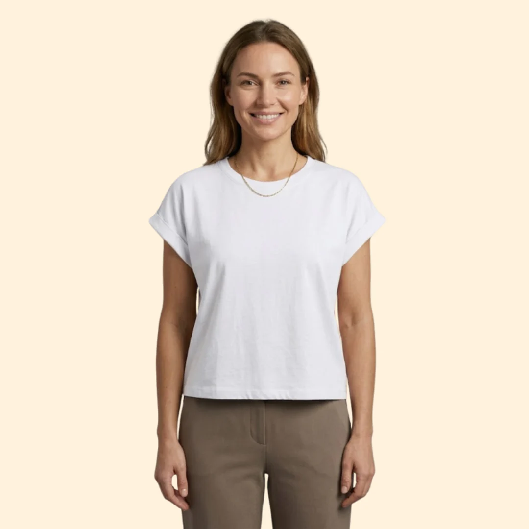 Women’s Casual Crop Top with Relaxed Fit - Image 6