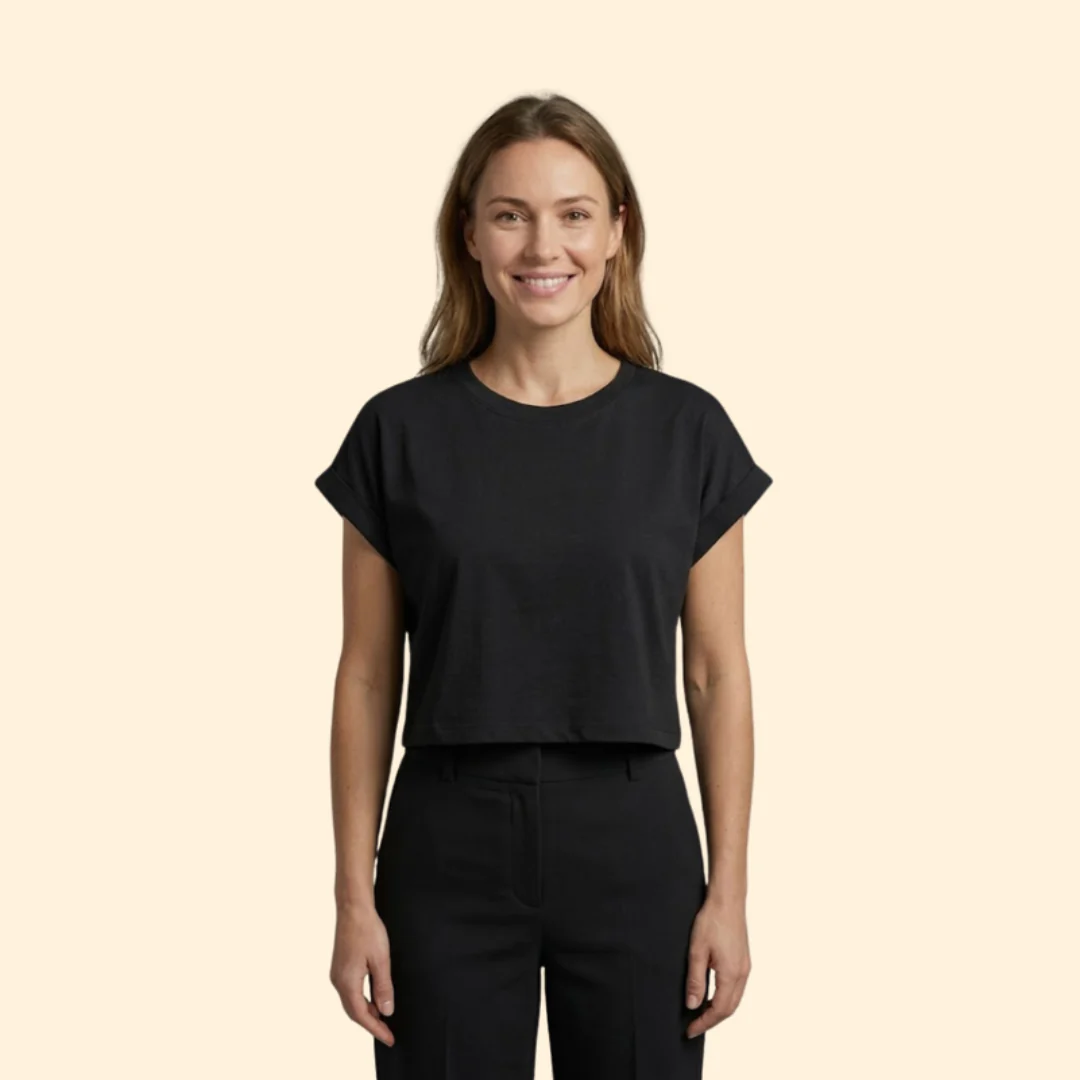 Women’s Casual Crop Top with Relaxed Fit - Image 7