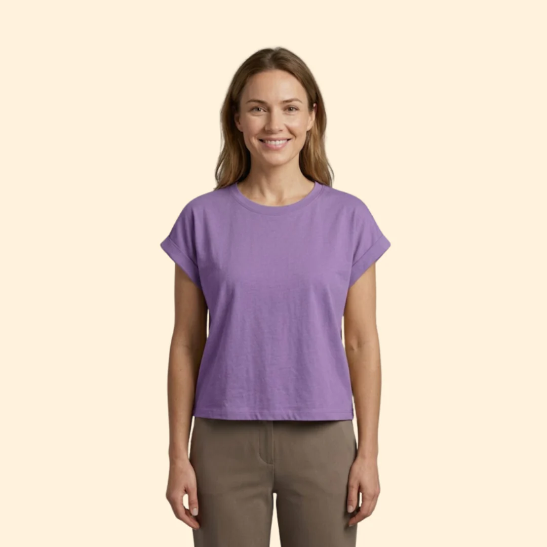 Women’s Casual Crop Top with Relaxed Fit - Image 9