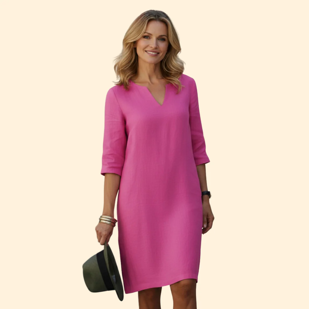Women’s Casual Dress Simple V-Neckline - Image 12
