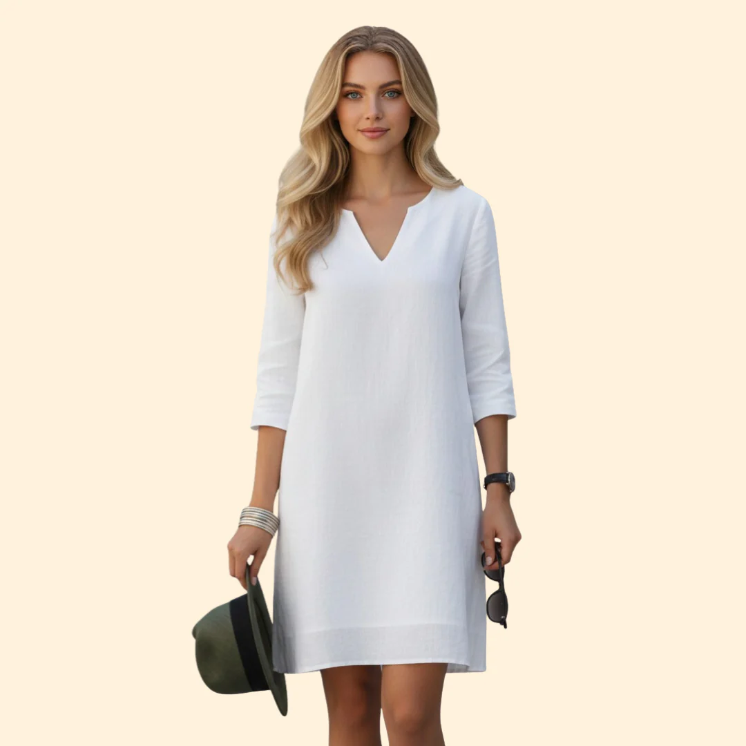 Women’s Casual Dress Simple V-Neckline - Image 14