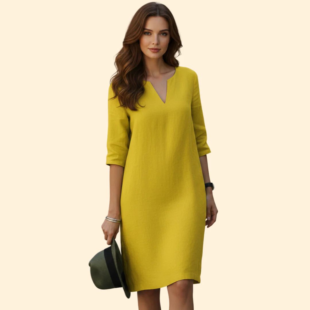 Women’s Casual Dress Simple V-Neckline - Image 15