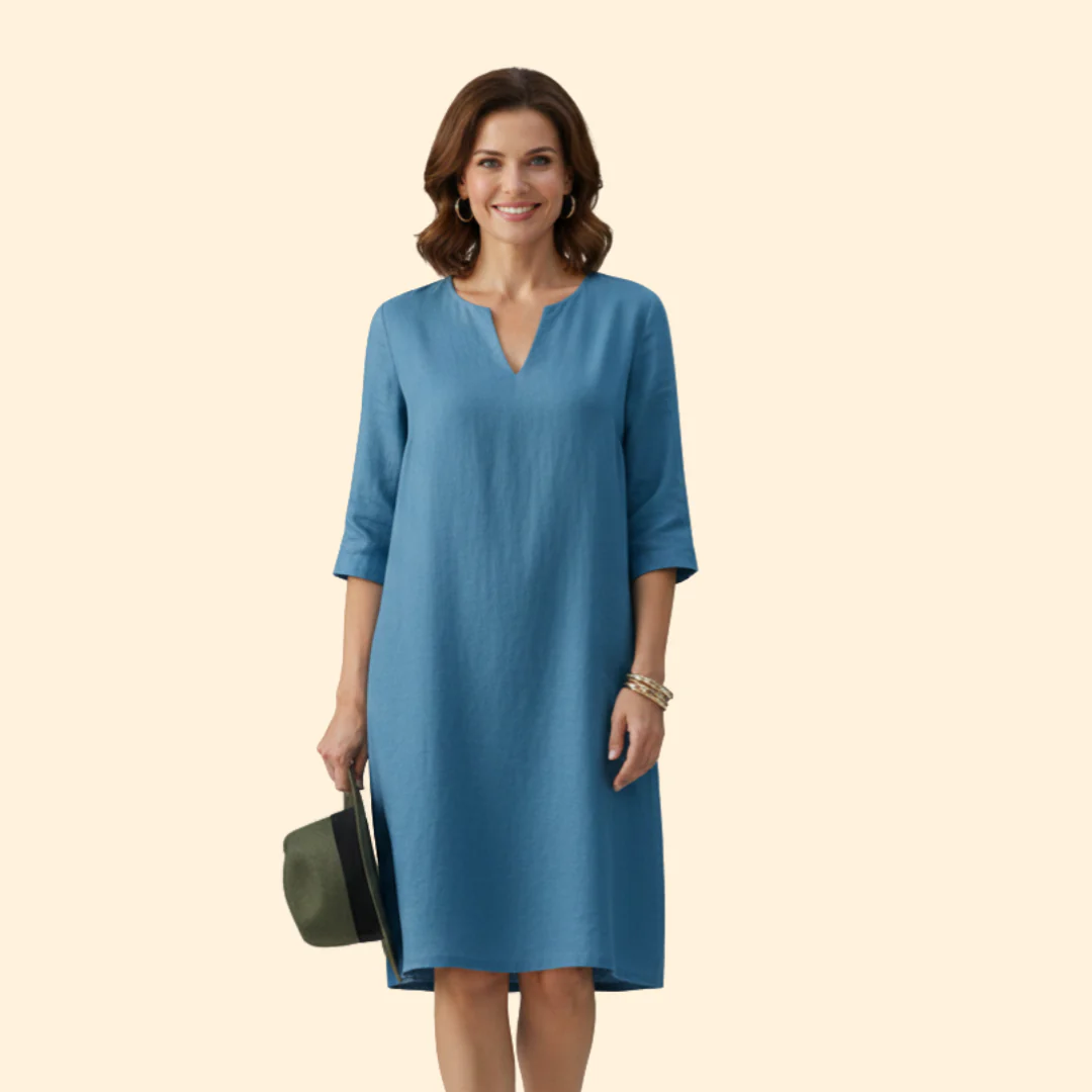 Women’s Casual Dress Simple V-Neckline - Image 17