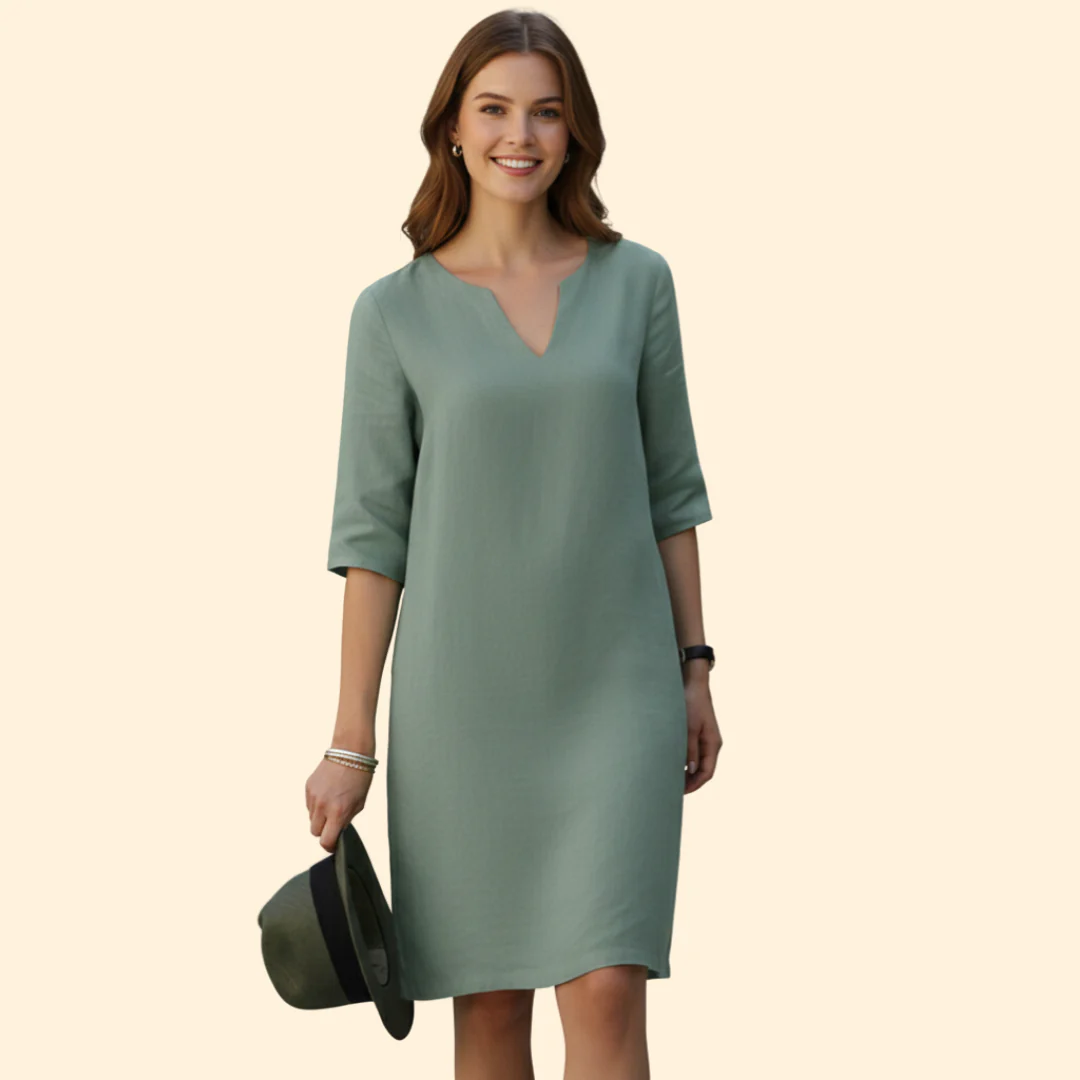 Women’s Casual Dress Simple V-Neckline - Image 18