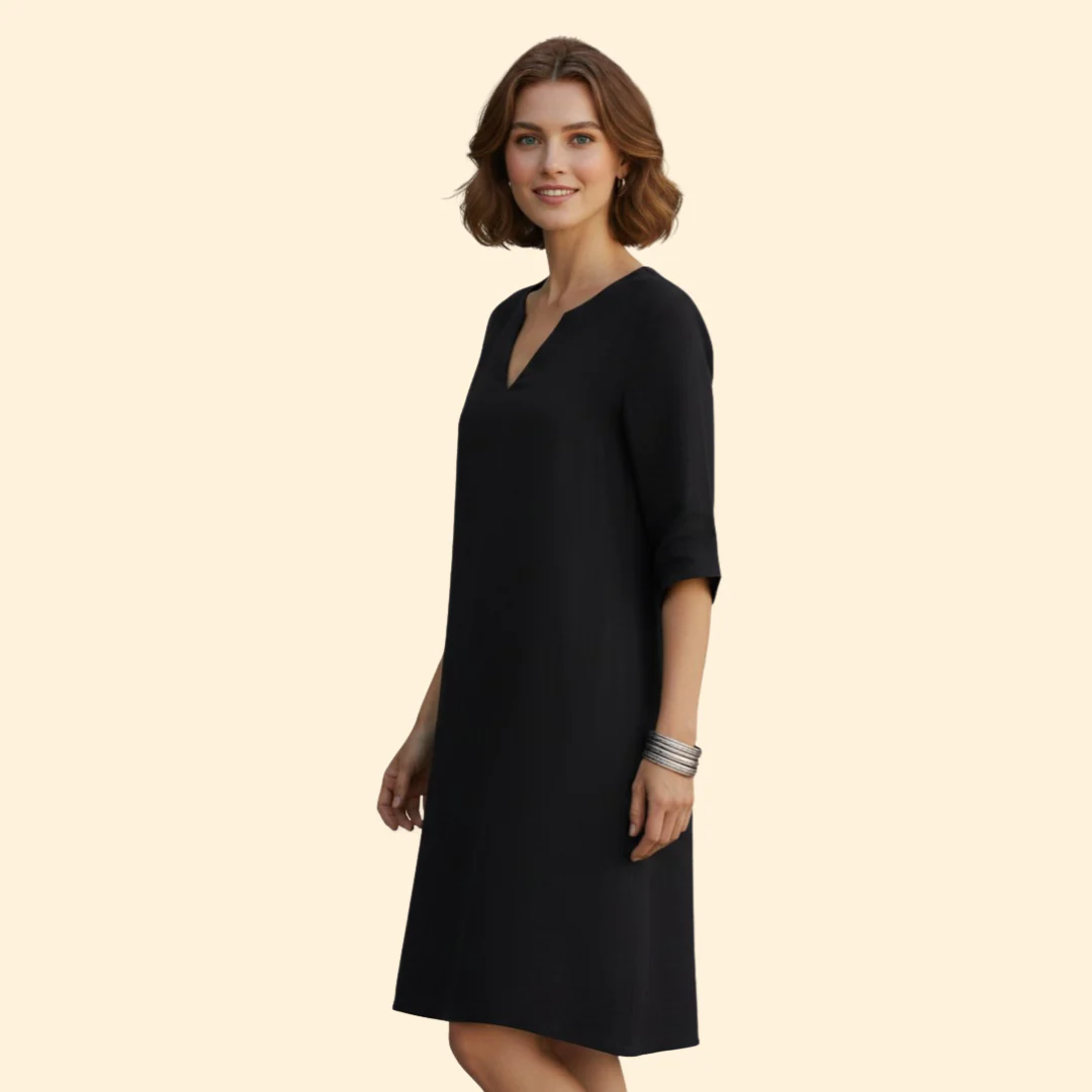 Women’s Casual Dress Simple V-Neckline - Image 3