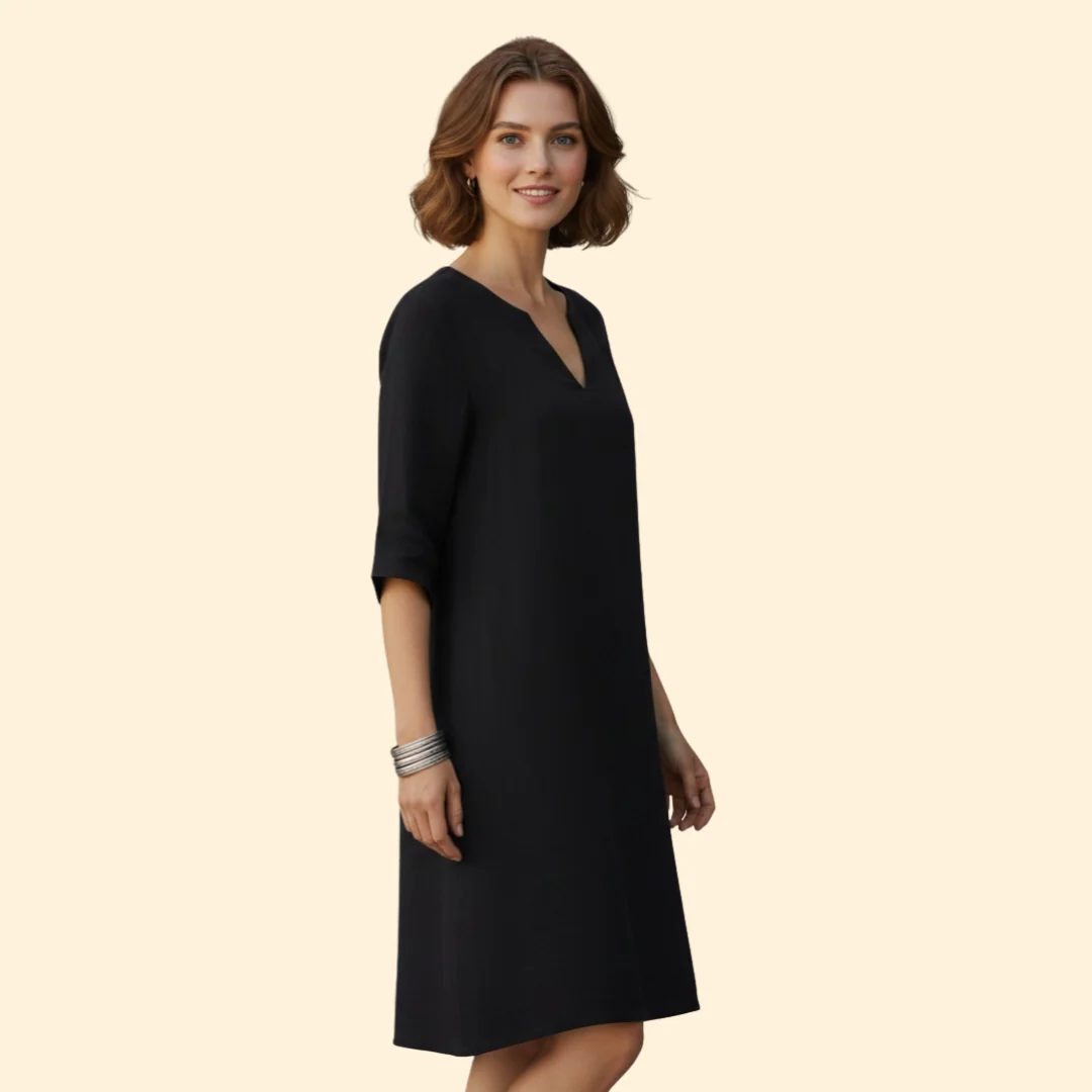 Women’s Casual Dress Simple V-Neckline - Image 4
