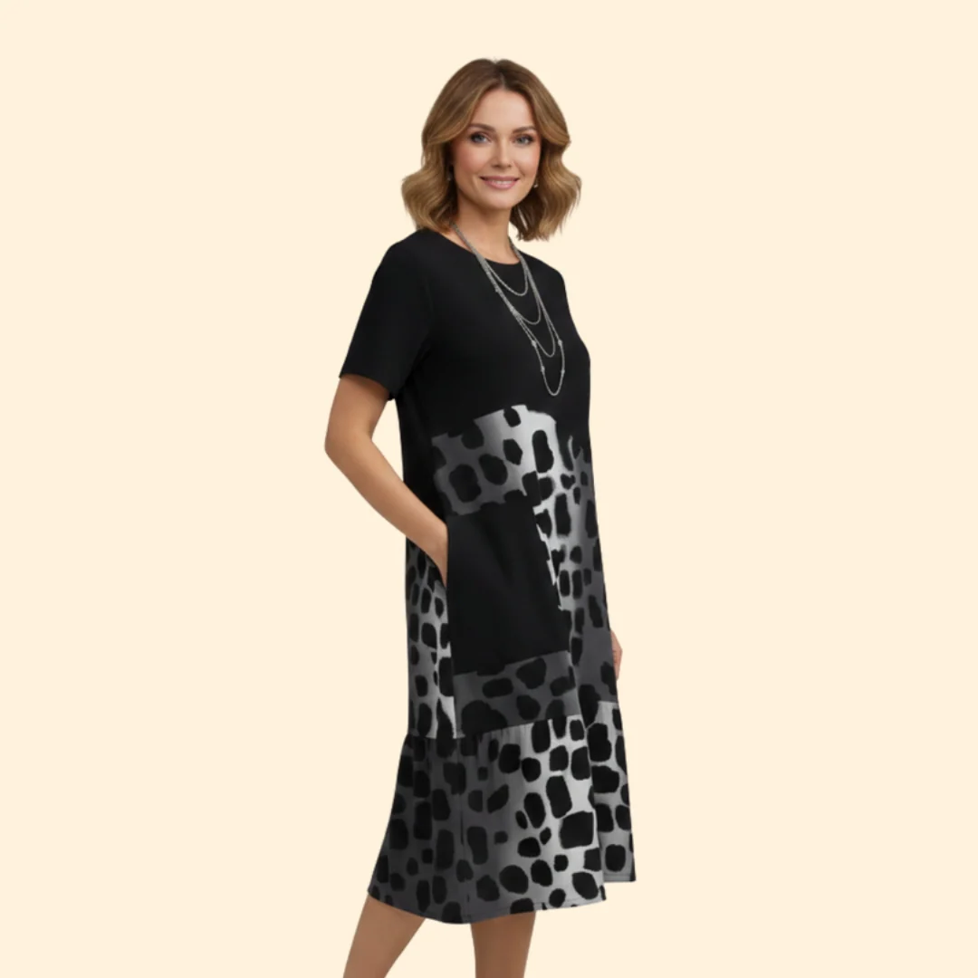 Women’s Casual Dress with Print Detail - Image 3