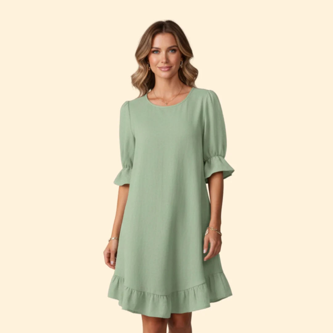 Women’s Casual Dress with Puff Sleeves - Image 10