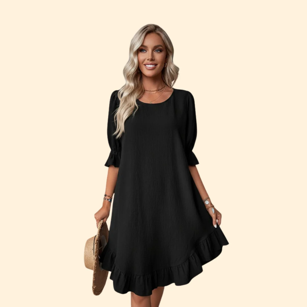Women’s Casual Dress with Puff Sleeves - Image 7