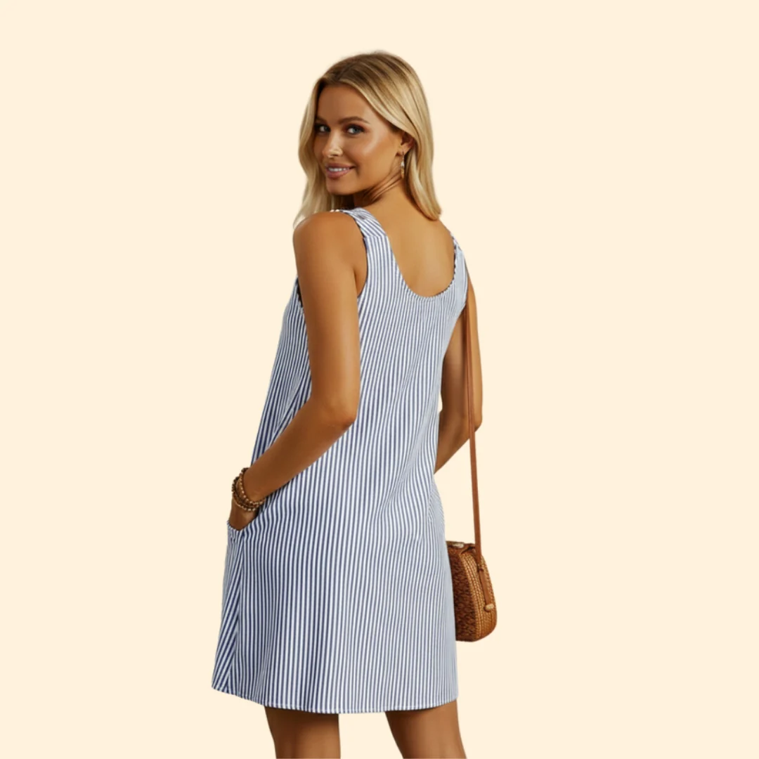 Women’s Casual Dress with Stripe Pattern - Image 5