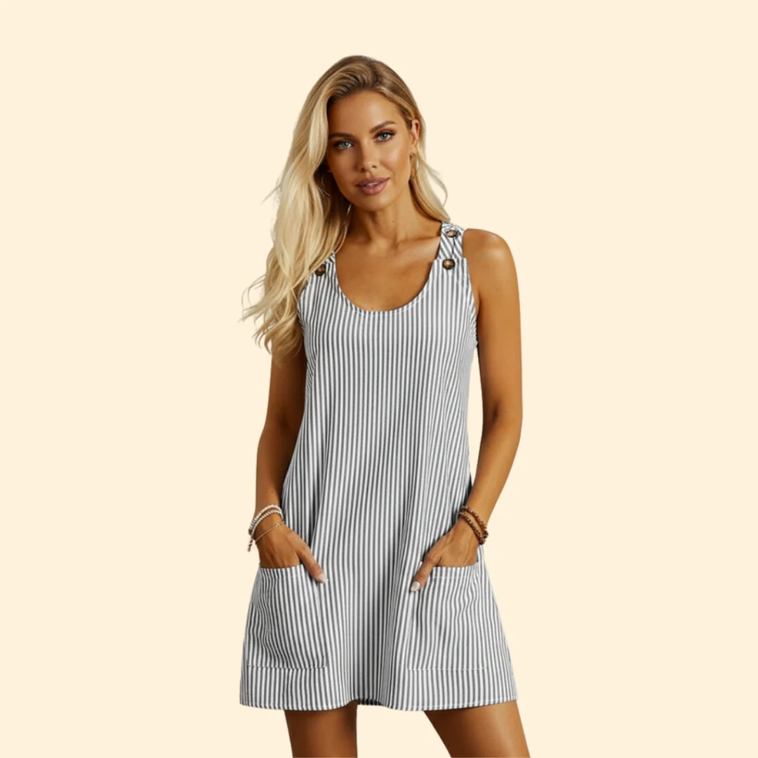 Women’s Casual Dress with Stripe Pattern - Image 9
