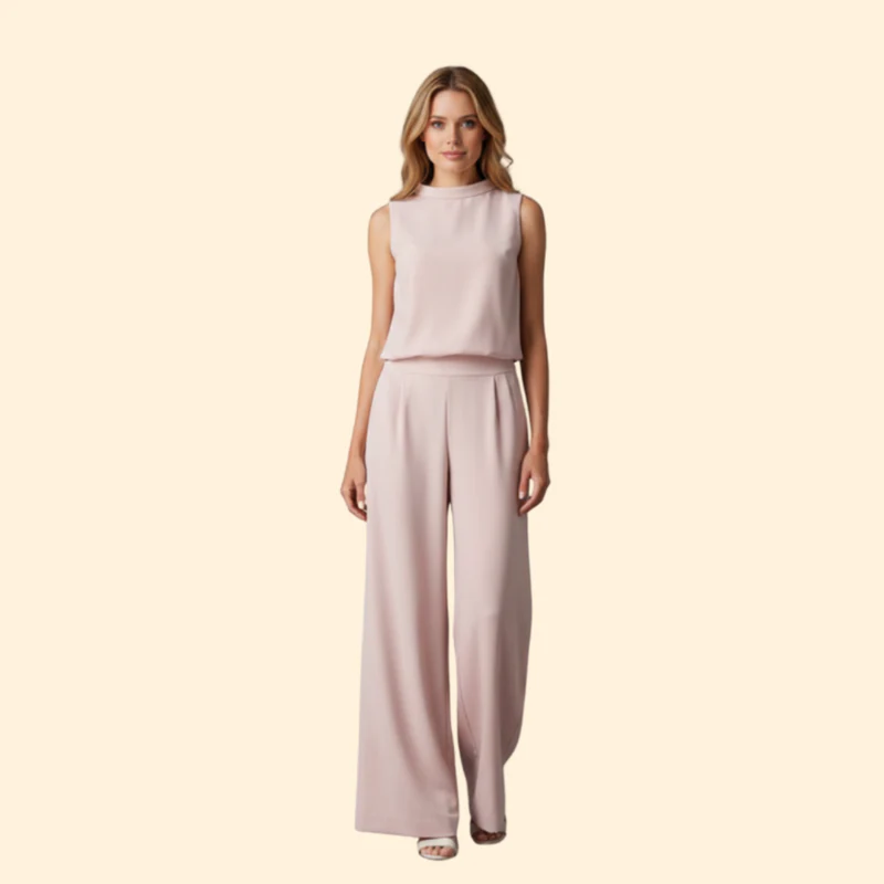 Women’s Casual Jumpsuit High Neckline - Image 2
