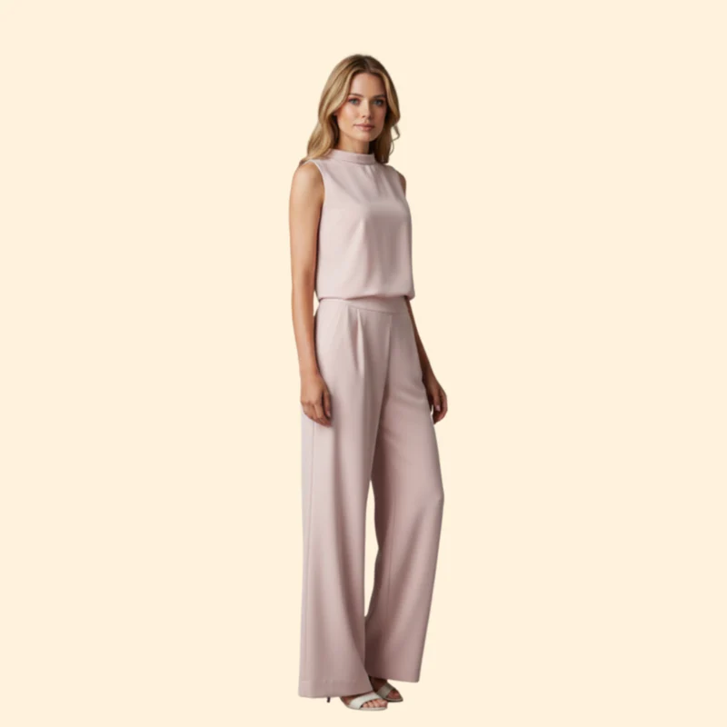 Women’s Casual Jumpsuit High Neckline - Image 3