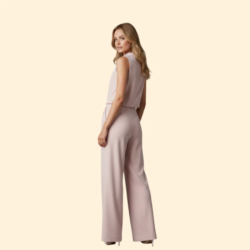 Women’s Casual Jumpsuit High Neckline - Image 4