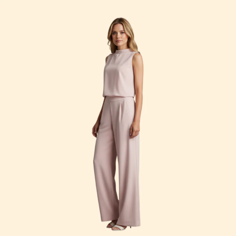 Women’s Casual Jumpsuit High Neckline - Image 5