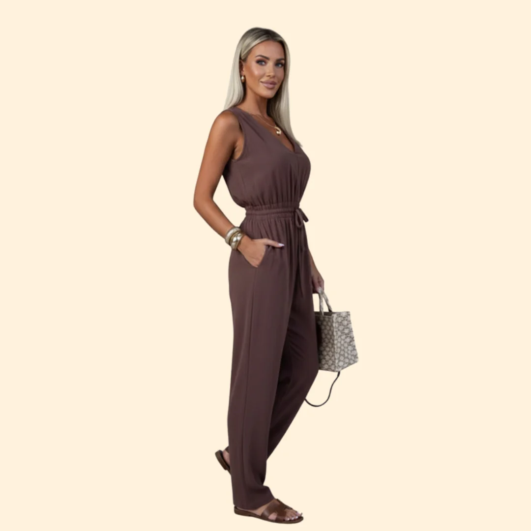 Women’s Casual Jumpsuit with Adjustable Drawstring - Image 3