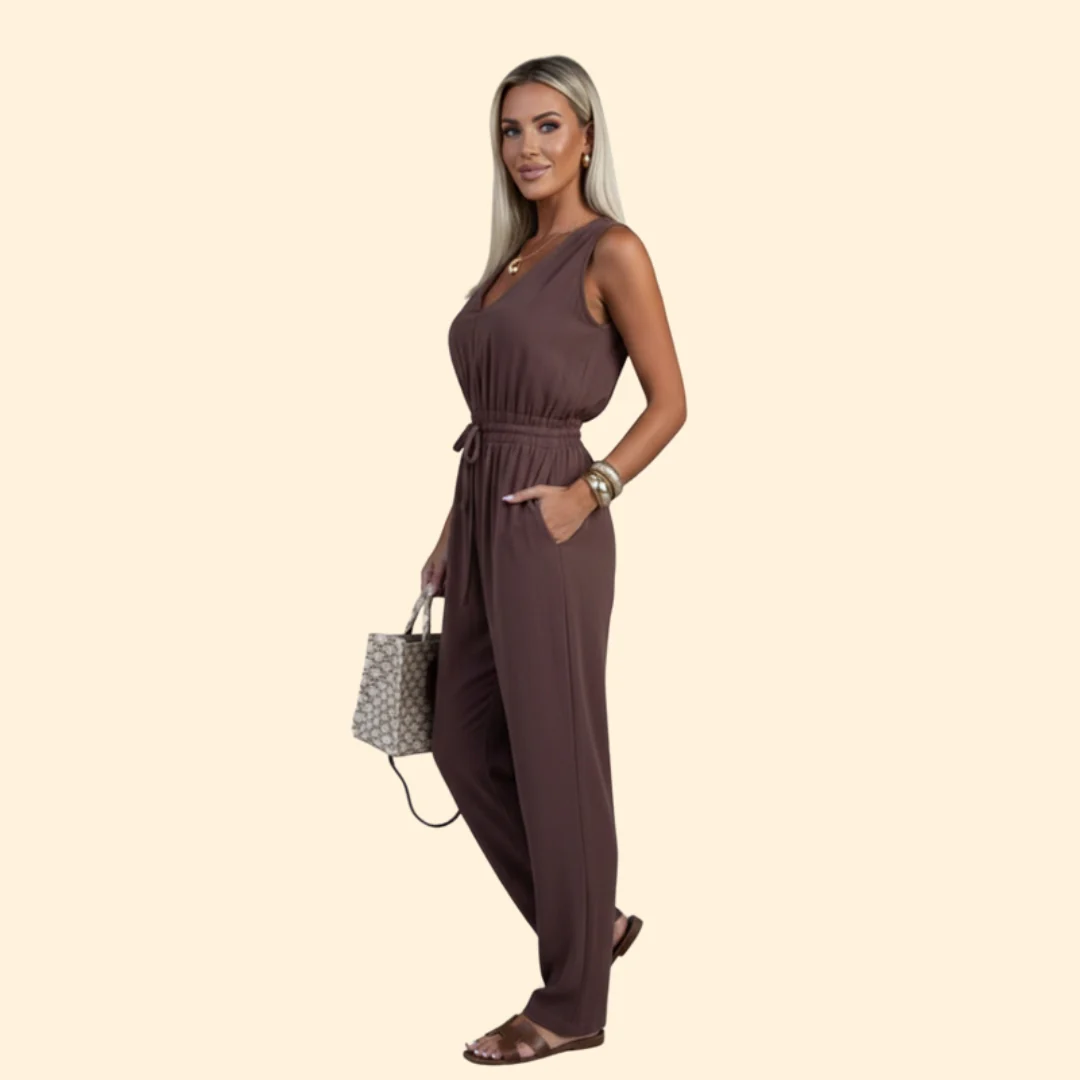 Women’s Casual Jumpsuit with Adjustable Drawstring - Image 4