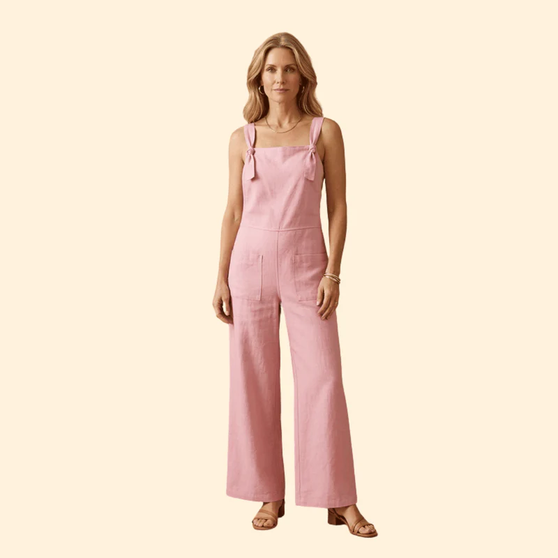 Women’s Casual Jumpsuit with Adjustable Straps - Image 2
