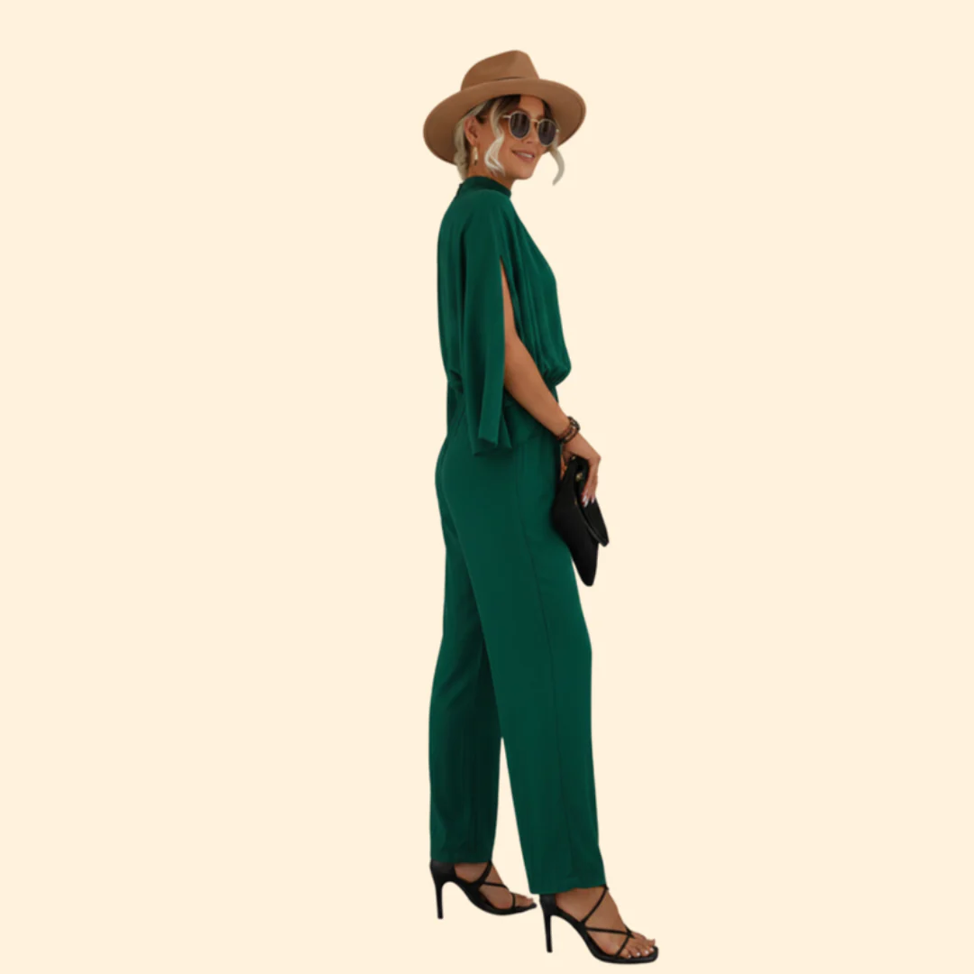 Women's Casual Jumpsuit with Elastic Waistband - Image 3