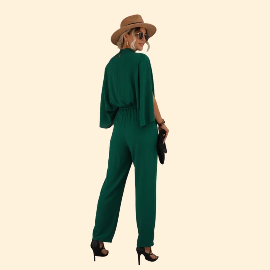 Women's Casual Jumpsuit with Elastic Waistband - Image 4