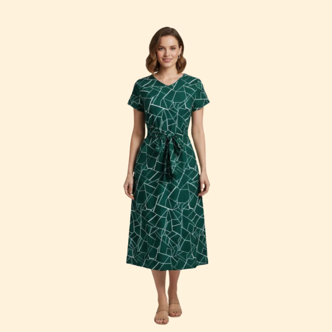 Women's Geometric Print Jumpsuit - Image 2