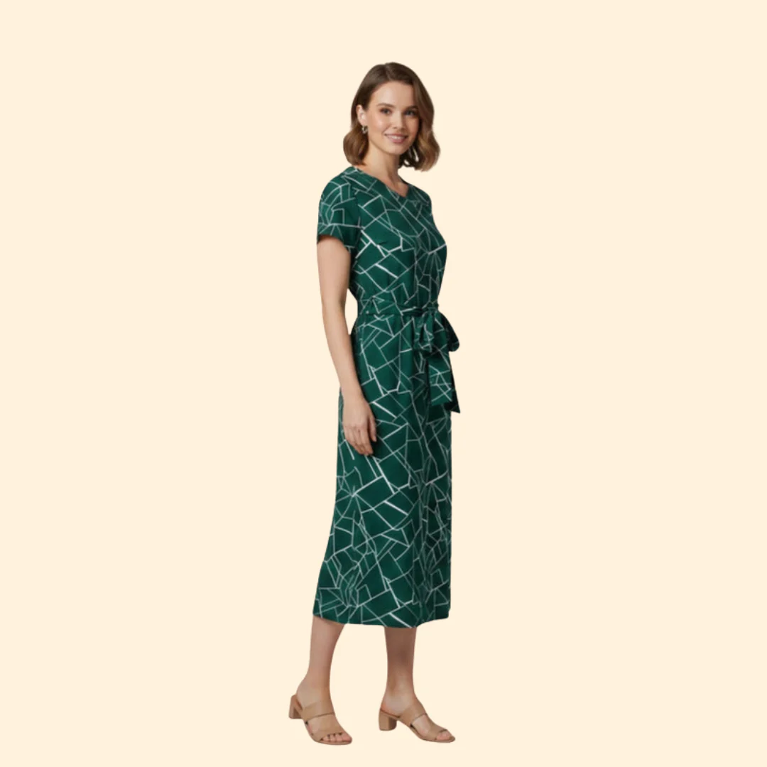 Women's Geometric Print Jumpsuit - Image 3