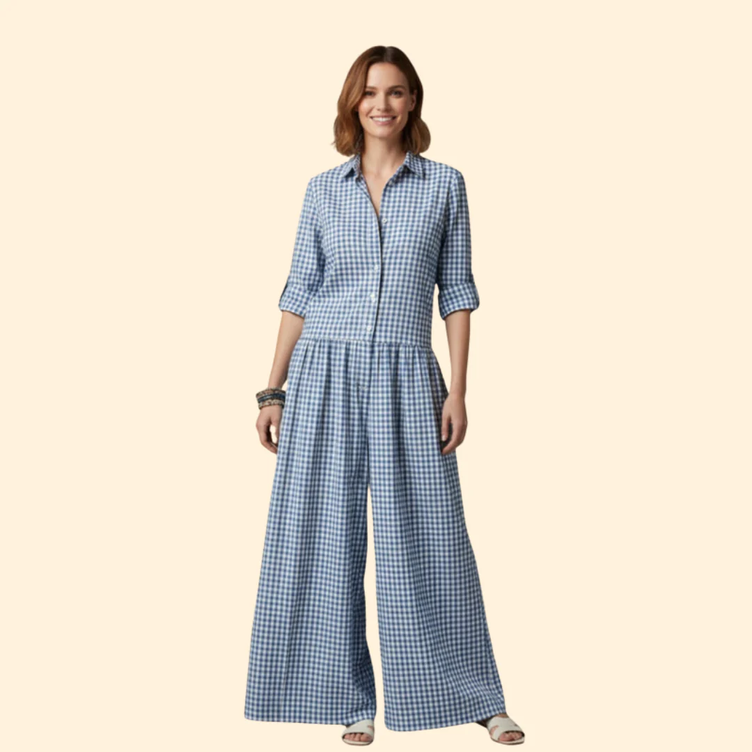 Women’s Casual Jumpsuit with Pleated Design - Image 2