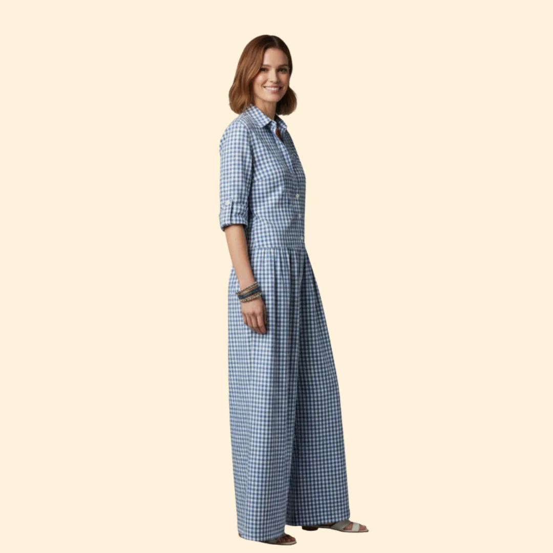 Women’s Casual Jumpsuit with Pleated Design - Image 3