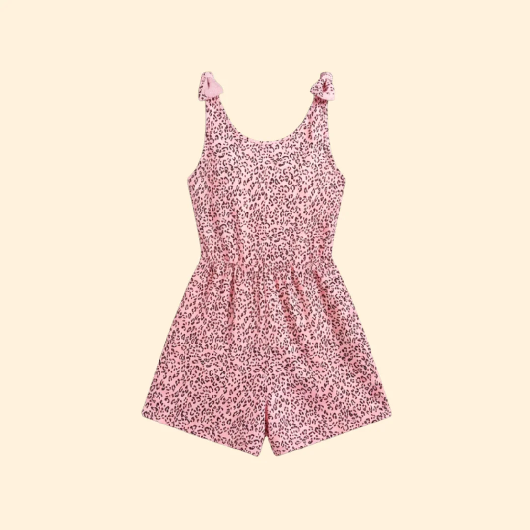Women’s Casual Jumpsuit with Tie-Shoulder Straps