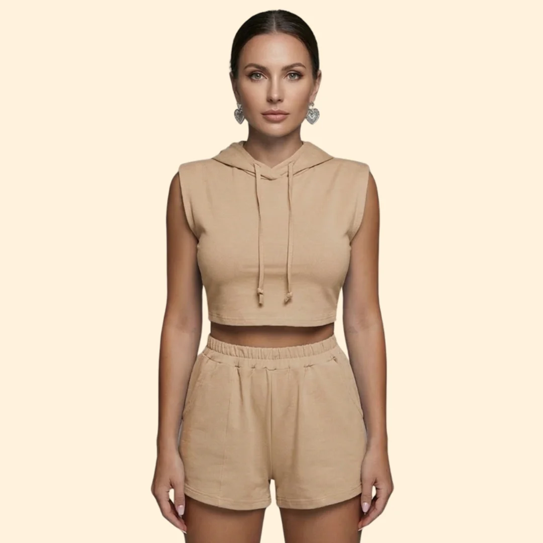 Women’s Casual Outfit with Drawstring Shorts - Image 10