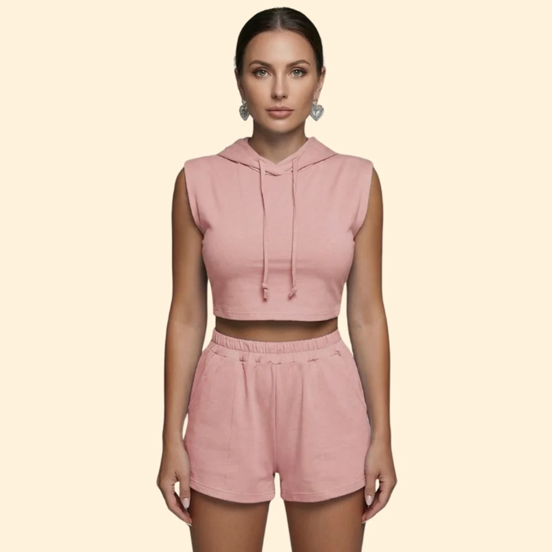 Women’s Casual Outfit with Drawstring Shorts - Image 11