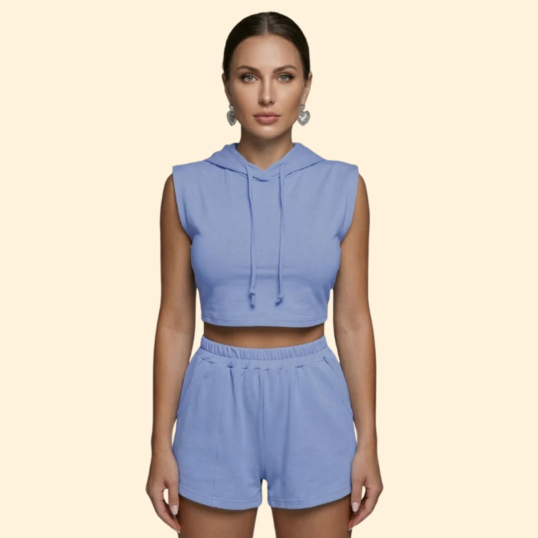 Women’s Casual Outfit with Drawstring Shorts - Image 7