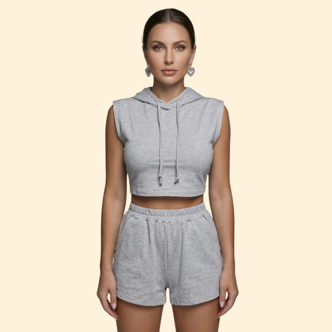 Women’s Casual Outfit with Drawstring Shorts - Image 8