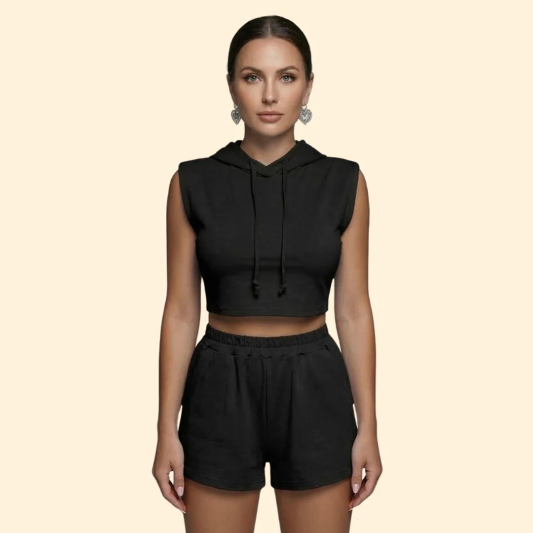 Women’s Casual Outfit with Drawstring Shorts - Image 9