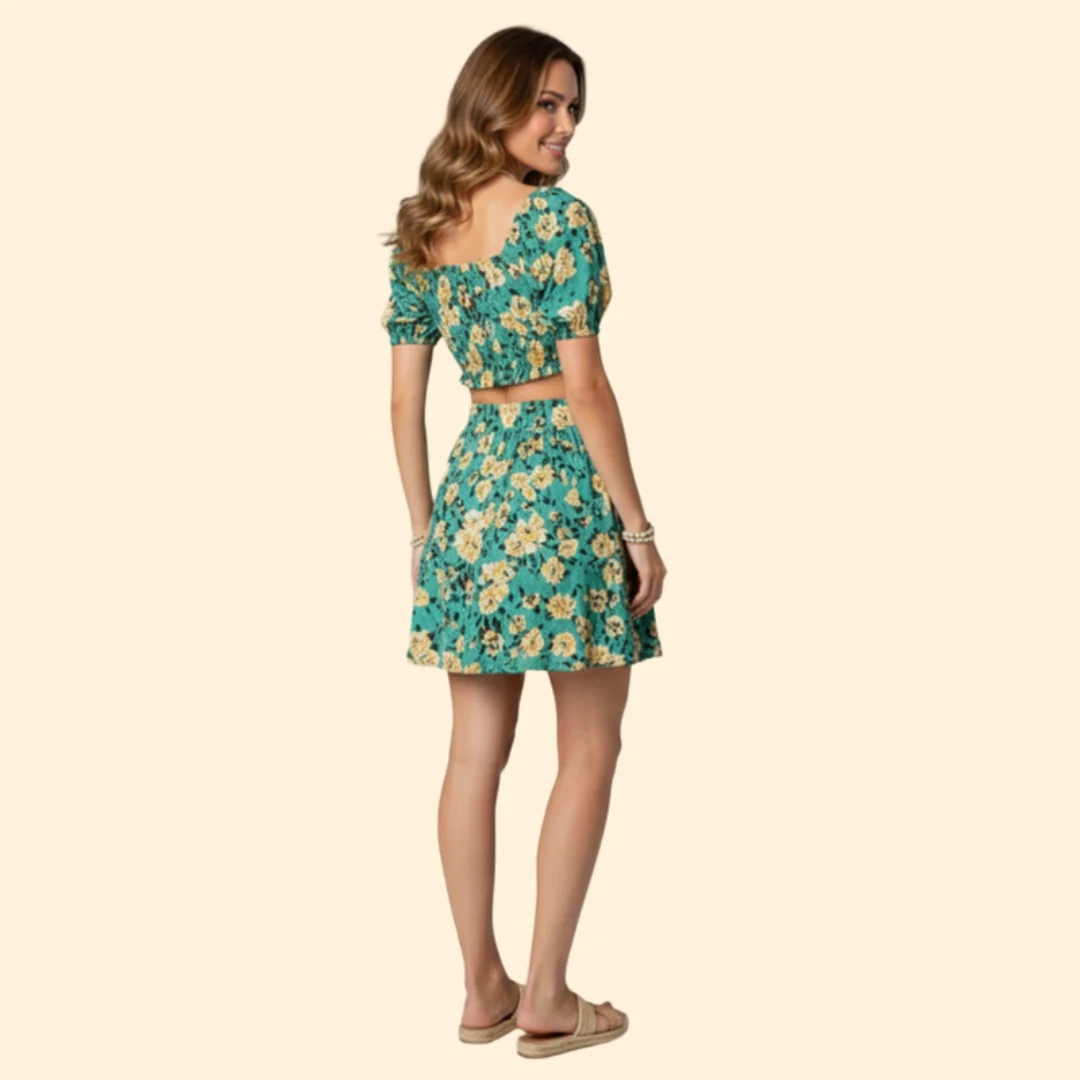 Women’s Casual Outfit with Floral Skirt - Image 5