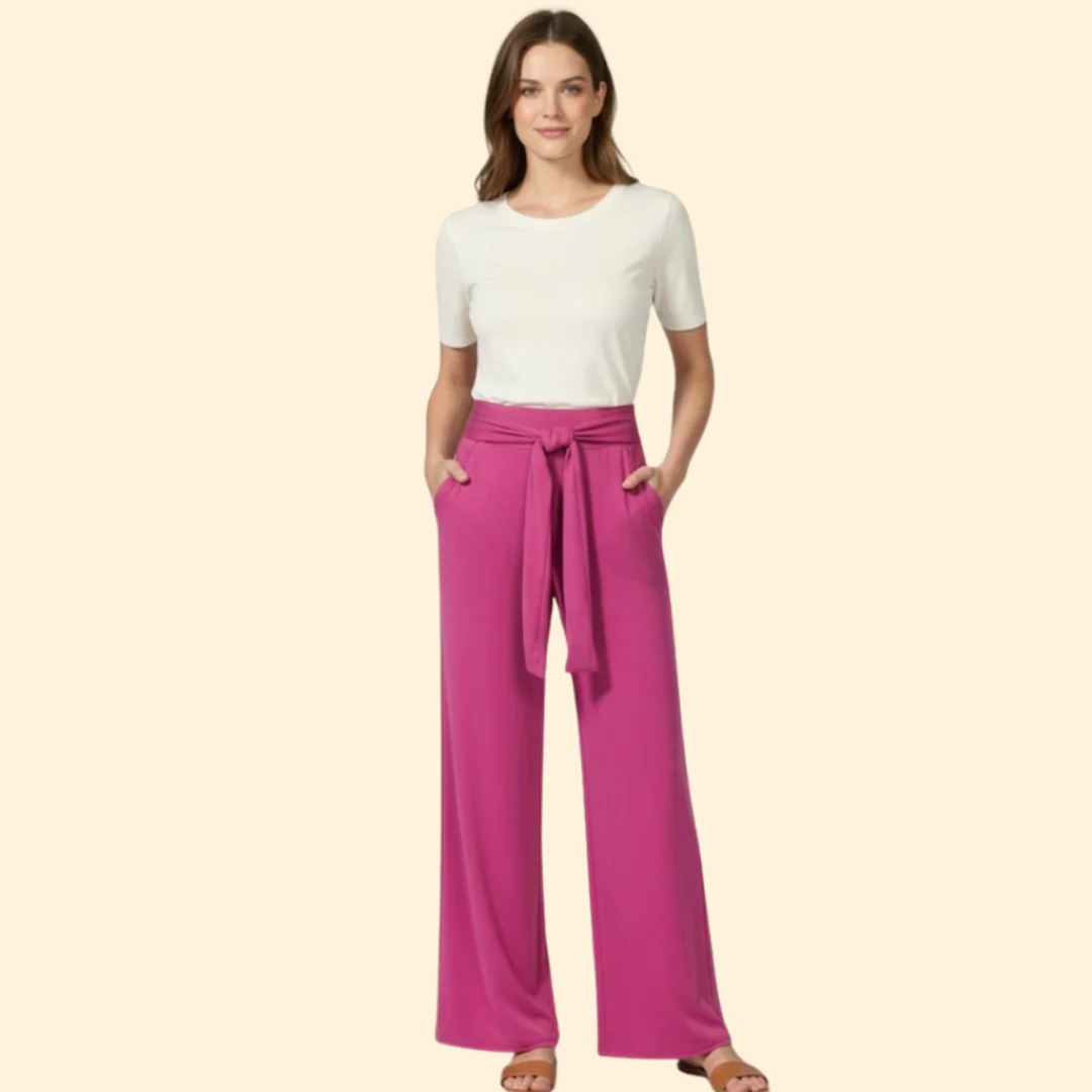 Women’s Casual Pants with Loose Fit Waist - Image 2