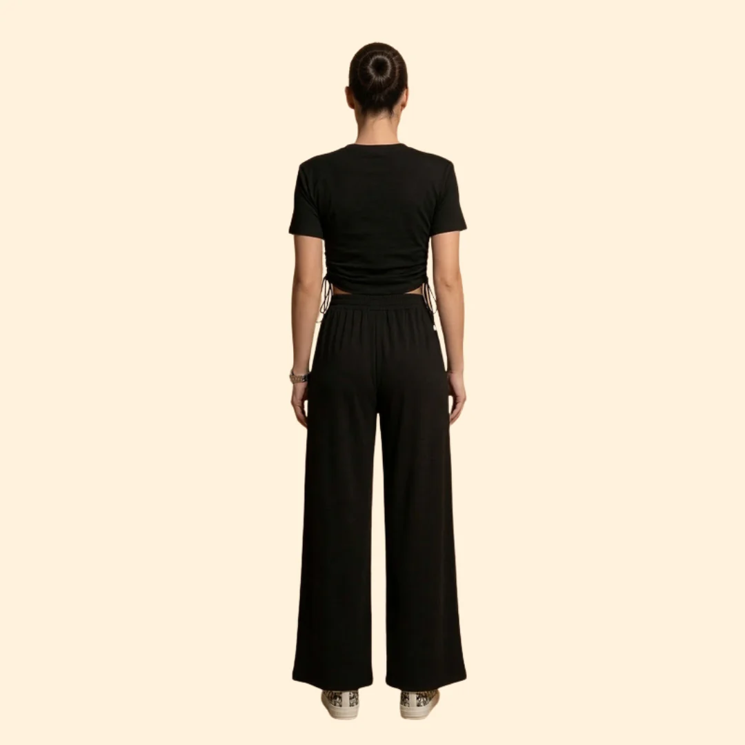Women’s Casual Set with Cropped Top and Joggers - Image 4