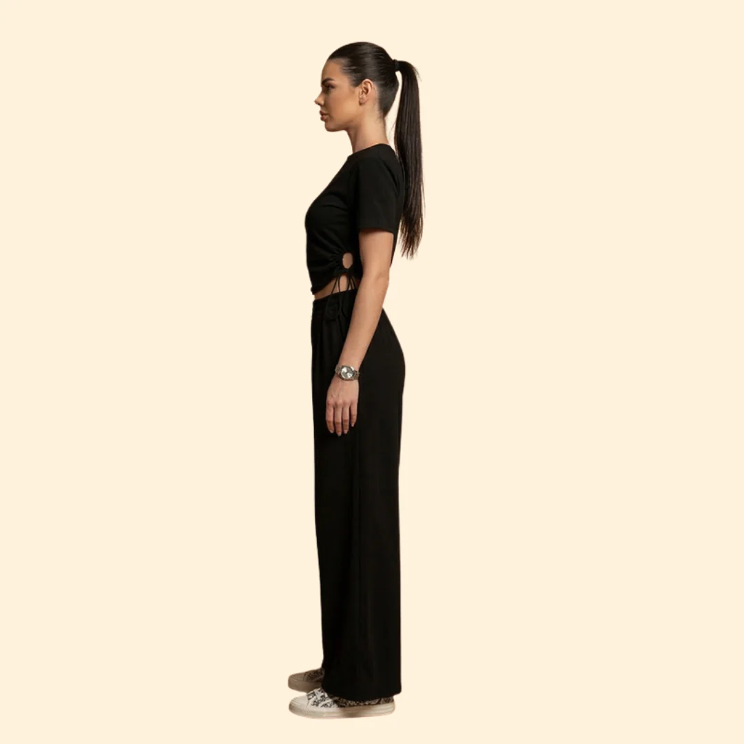 Women’s Casual Set with Cropped Top and Joggers - Image 5