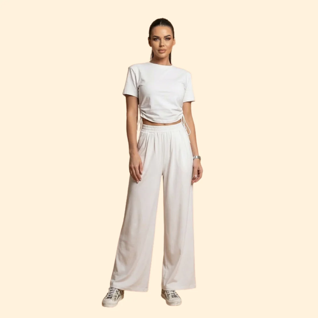 Women’s Casual Set with Cropped Top and Joggers - Image 7