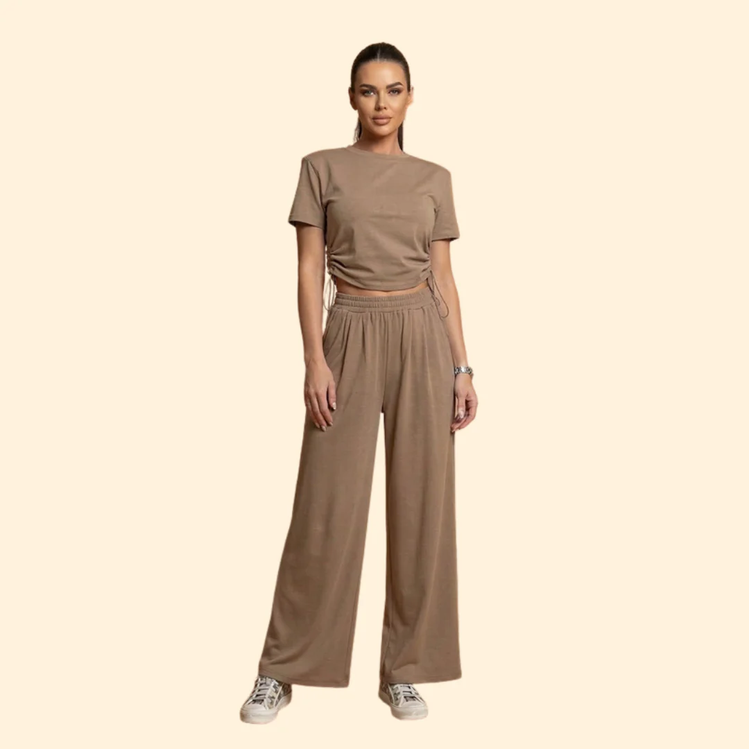 Women’s Casual Set with Cropped Top and Joggers - Image 8
