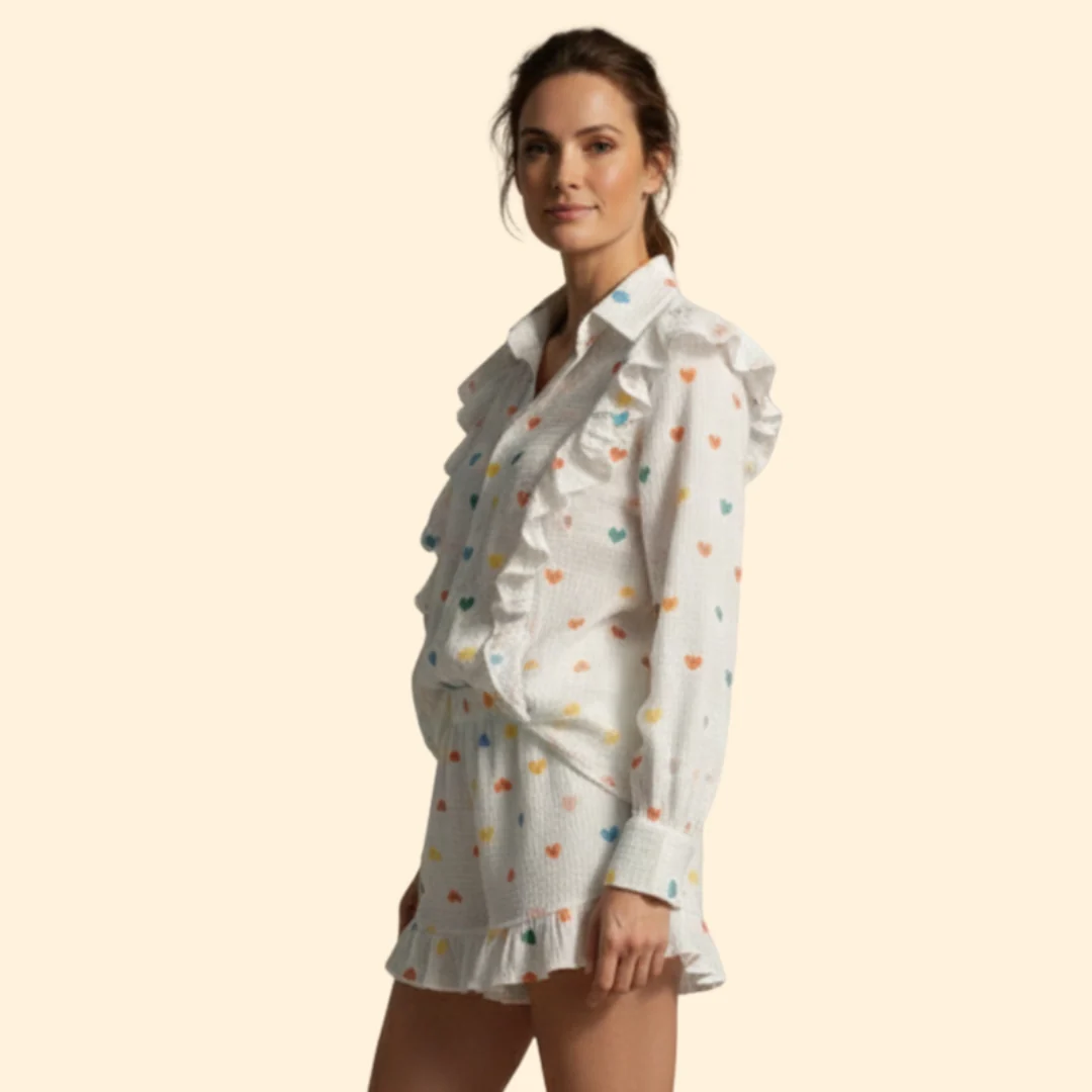 Women’s Casual Set with Relaxed Fit Shorts - Image 3